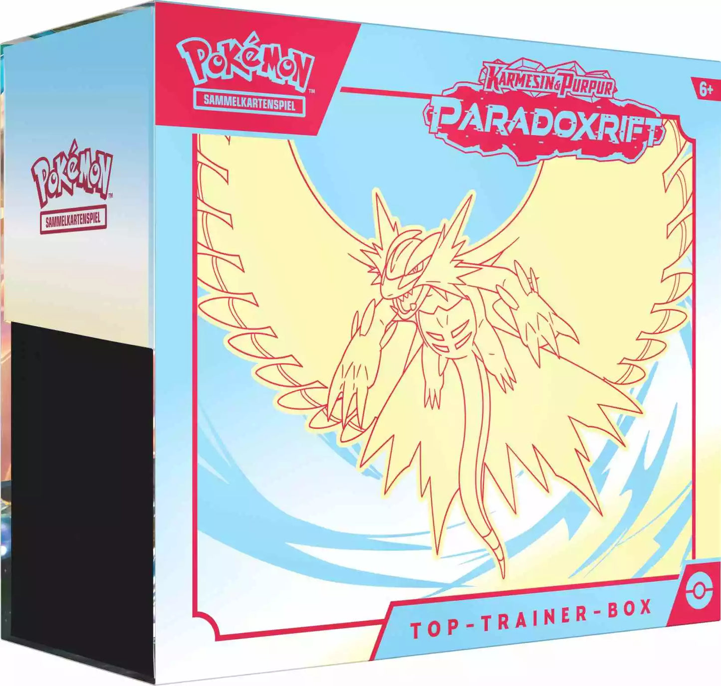 Pokémon KP04 Karmesin & Purpur Paradoxrift Top Trainer Box Donnersichel (DE)